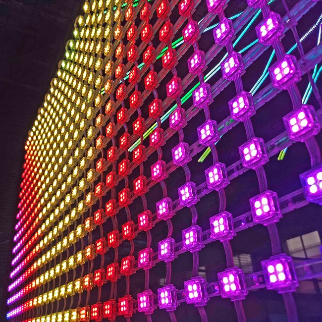 P50 LED Pixel Mesh Dot Screen,Media Façade Pixel Lighing